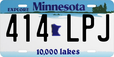 MN license plate 414LPJ