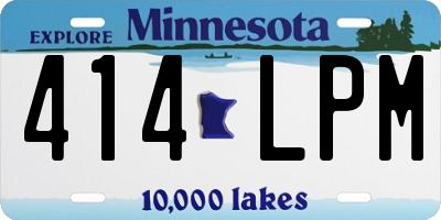 MN license plate 414LPM