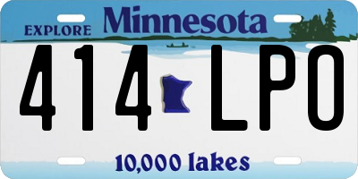 MN license plate 414LPO