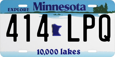 MN license plate 414LPQ