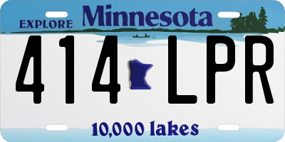MN license plate 414LPR