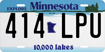 MN license plate 414LPU