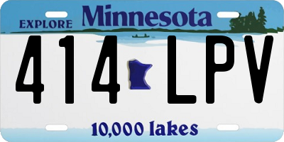MN license plate 414LPV