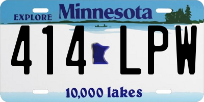 MN license plate 414LPW