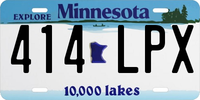 MN license plate 414LPX