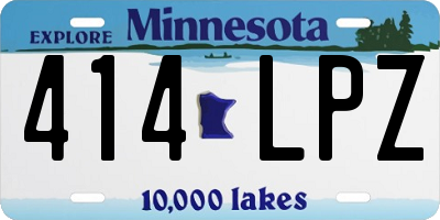 MN license plate 414LPZ