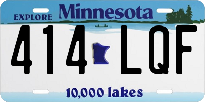 MN license plate 414LQF