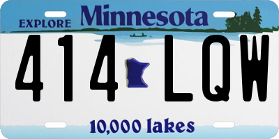 MN license plate 414LQW