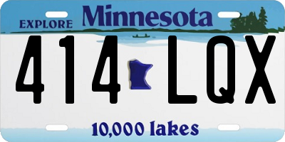 MN license plate 414LQX