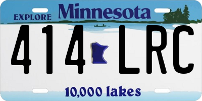 MN license plate 414LRC