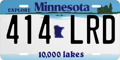 MN license plate 414LRD