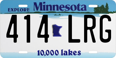 MN license plate 414LRG