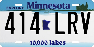 MN license plate 414LRV
