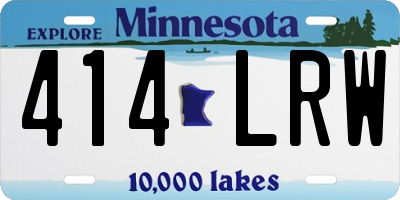 MN license plate 414LRW
