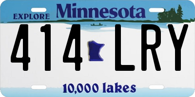MN license plate 414LRY