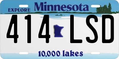 MN license plate 414LSD