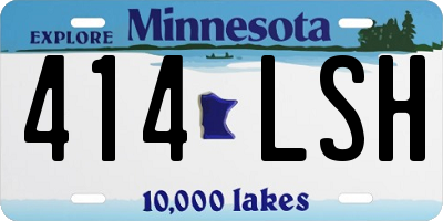 MN license plate 414LSH