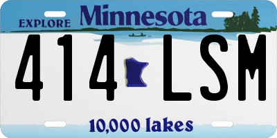 MN license plate 414LSM
