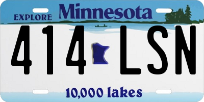 MN license plate 414LSN