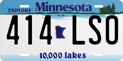 MN license plate 414LSO