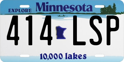 MN license plate 414LSP