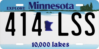 MN license plate 414LSS
