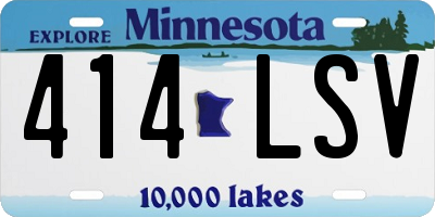 MN license plate 414LSV