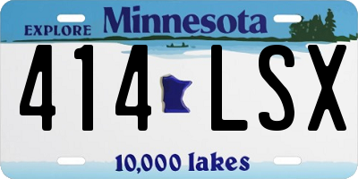 MN license plate 414LSX