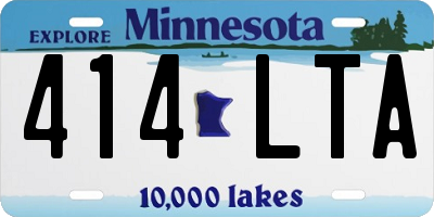 MN license plate 414LTA