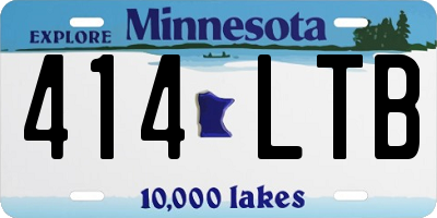 MN license plate 414LTB