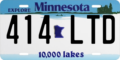 MN license plate 414LTD