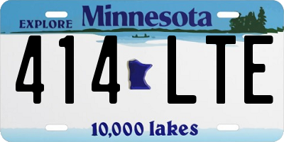 MN license plate 414LTE