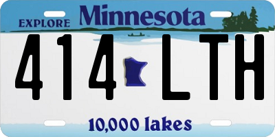 MN license plate 414LTH
