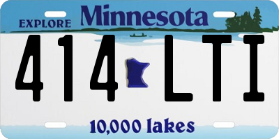 MN license plate 414LTI