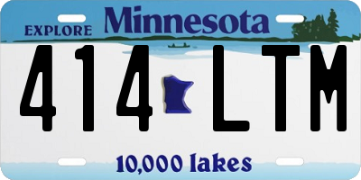 MN license plate 414LTM