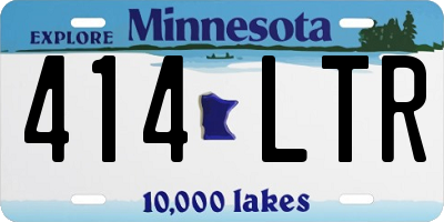 MN license plate 414LTR