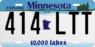 MN license plate 414LTT