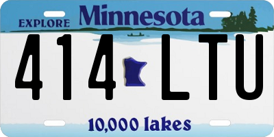 MN license plate 414LTU