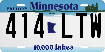 MN license plate 414LTW