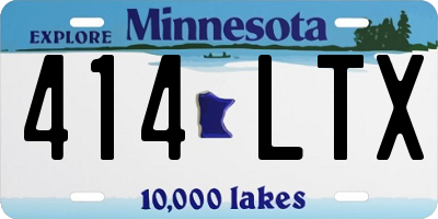 MN license plate 414LTX