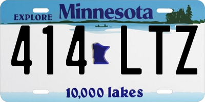 MN license plate 414LTZ