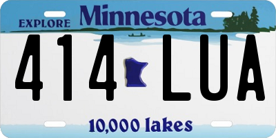 MN license plate 414LUA