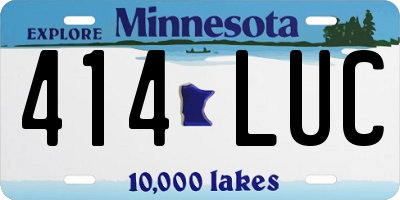 MN license plate 414LUC
