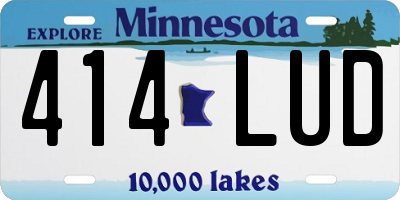 MN license plate 414LUD