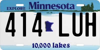 MN license plate 414LUH