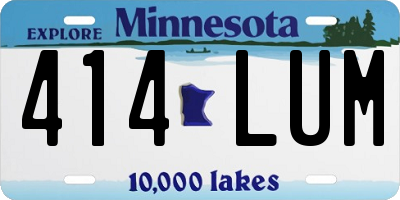 MN license plate 414LUM