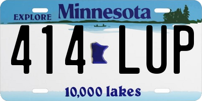 MN license plate 414LUP