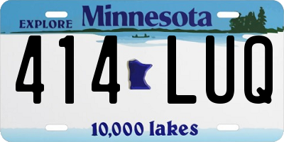 MN license plate 414LUQ