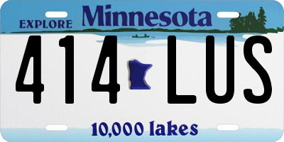 MN license plate 414LUS