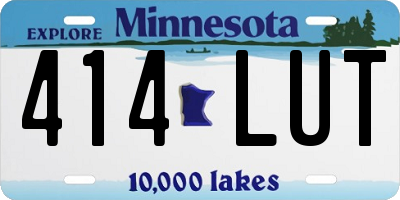 MN license plate 414LUT